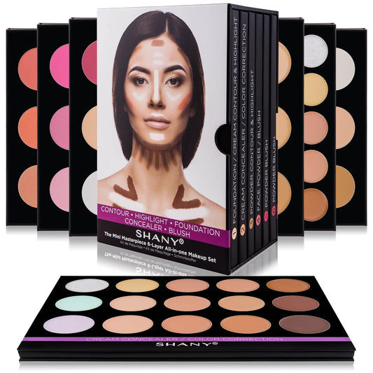 SHANY The Mini Masterpiece 6 Layers Makeup Foundation Palette , Concealer Palette , Camouflage Palette , Contour Palette , Blush Palette - Premium Packaging - SHOP  - MAKEUP SETS - ITEM# SH-6L