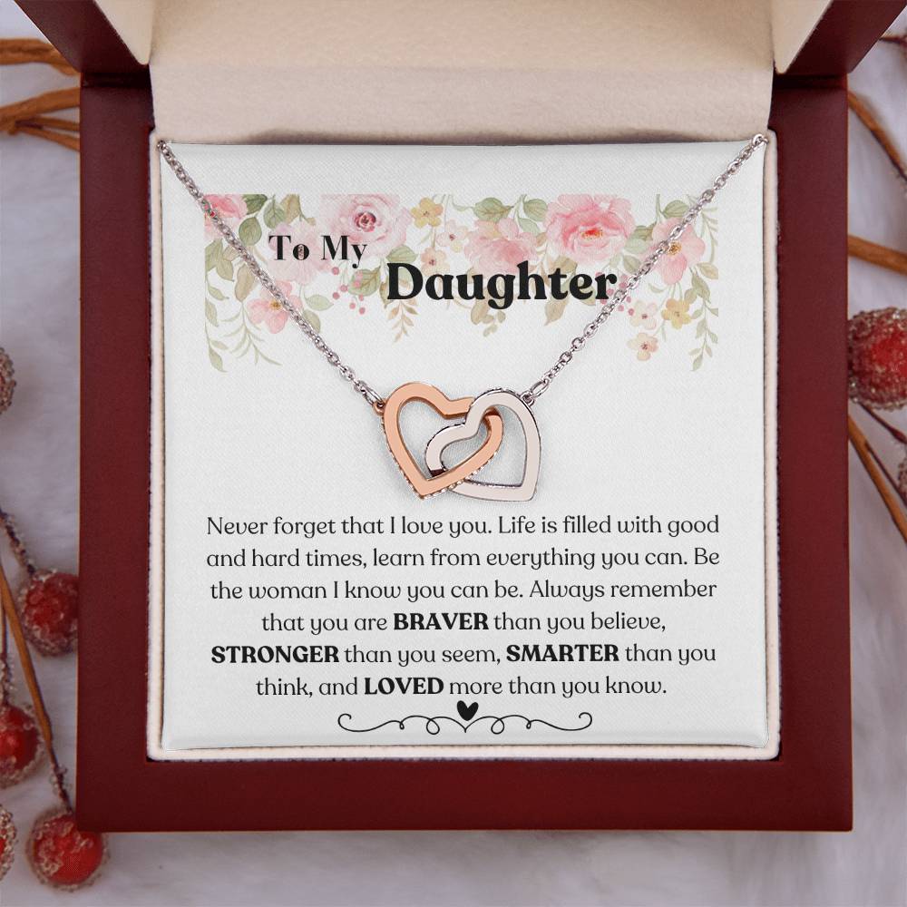 Introducing the "Heart's Embrace" Necklace - a timeless symbol of love and encouragement for your beloved daughter